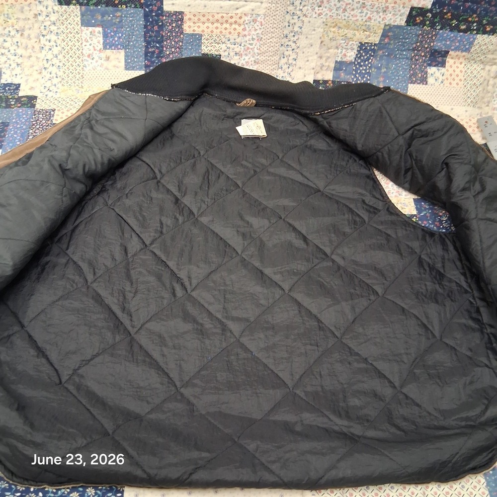 Vintage Carhartt Canvas Work Vest Size 2XL Brown VQ1882 Made in USA 1998 - Picture 9 of 12